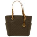 Womens Brown Signature Jet Set Eastwest Tote Bag 17299 by Michael Kors from Hurleys