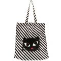 Womens Black & White Cat Foldaway Shopper Bag 70031 by Lulu Guinness from Hurleys