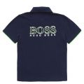 Boys Navy Small Patch Tipped S/s Polo Shirt 56063 by BOSS from Hurleys