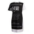 Womens Black/White Branded Block S/s T Shirt Dress 51203 by Versace Jeans Couture from Hurleys