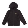 Boys Black/Gold Branded Hooded Zip Through Sweat Top 45634 by BOSS from Hurleys