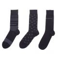 Mens Navy Assorted 3 Pack Sock Gift 86123 by Emporio Armani Bodywear from Hurleys