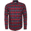 Mens Rich Red Castleford Check L/s Shirt 70983 by Barbour from Hurleys