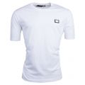 Mens White Logo Badge Regular S/s T Shirt 15603 by Love Moschino from Hurleys