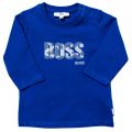 Baby Turquoise Branded L/s Tee Shirt 65316 by BOSS from Hurleys