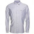 Mens Blue Stripe Regular Fit L/s Shirt 29418 by Lacoste from Hurleys