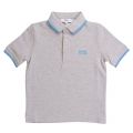 Boss Boys Grey Tipped S/s Polo Shirt 7494 by BOSS from Hurleys