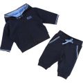 Baby Navy Hooded Zip Tracksuit 13185 by BOSS from Hurleys