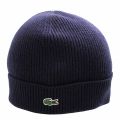 Mens Navy Knitted Roll Back Hat 61832 by Lacoste from Hurleys