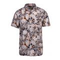 Mens Brown Sitcom Floral S/s Shirt 85794 by Ted Baker from Hurleys