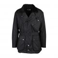 Mens Black Lenox Waxed Coat 97463 by Barbour International from Hurleys