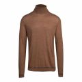 Mens Camel Exarno Roll Neck Knitted Jumper 79803 by Ted Baker from Hurleys