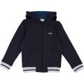 Boys Navy Branded Hooded Zip Sweat Top 28406 by BOSS from Hurleys