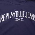 Mens Night Blue Heritage Logo S/s T Shirt 55491 by Replay from Hurleys