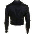 Womens Black Faux Leather Biker Jacket 59000 by Armani Jeans from Hurleys