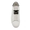 Mens White Perforated Eagle Trainers 83119 by Emporio Armani from Hurleys