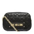 Womens Black Diamond Quilted Camera Bag 53223 by Love Moschino from Hurleys