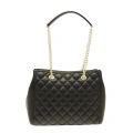 Womens Black Quilted Large Shoulder 26948 by Love Moschino from Hurleys