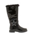 Girls Black Marion Patent Tall Boots (26-35) 33538 by Lelli Kelly from Hurleys