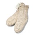 Womens Cream Pom Pom Fleece Lined Socks 87290 by UGG from Hurleys