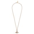 Womens Rose Gold/Crystal Mayfair Bas Relief Pendant Necklace 108732 by Vivienne Westwood from Hurleys