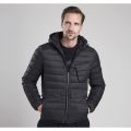 Mens Black Ouston Hooded Quilted Jacket 64656 by Barbour International from Hurleys