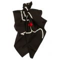 Womens Chalk, Red & Black Kissing Lips Silk Twill Scarf 11830 by Lulu Guinness from Hurleys