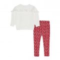 Girls Red Floral Leggings & Sweat Top Set 91535 by Mayoral from Hurleys