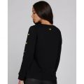 Womens Black Reine Overlayer Sweat Top 94115 by Barbour International from Hurleys