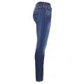 Womens Blue Mid Rise Luz Skinny Fit Jeans