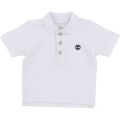 Timberland Boys White Small Logo S/s Polo Shirt 19584 by Timberland Clothing from Hurleys