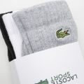 Mens Grey/White/Black 3 Pack Sport Socks 104060 by Lacoste from Hurleys