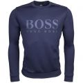 Athleisure Mens Navy Salbo Crew Sweat Top 19156 by BOSS from Hurleys