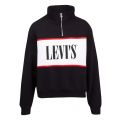 Womens Mineral Black Colourblock Logo 1/2 Zip Sweat Top 57736 by Levi's from Hurleys