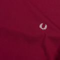 Mens Maroon Stripe Cuff S/s T Shirt 42965 by Fred Perry from Hurleys