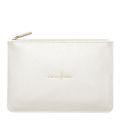 Womens Metallic White Live To Dream Perfect Pouch 81692 by Katie Loxton from Hurleys
