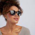 Womens Black Geneva Sunglasses