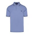 Mens Sky Blue Twin Tipped S/s Polo Shirt 42970 by Fred Perry from Hurleys