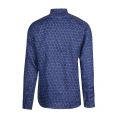 Casual Mens Dark Blue Relegant_1 Linen L/s Shirt 44875 by BOSS from Hurleys