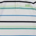 Boys White/Green Multi Stripe S/s Polo Shirt 56043 by BOSS from Hurleys