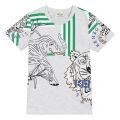 Boys Light Marl Grey Jacob Tiger Stripe S/s T Shirt 53675 by Kenzo from Hurleys