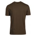 Mens Olive Textured Eagle S/s T Shirt 45671 by Emporio Armani from Hurleys
