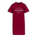 Womens Burgundy Jewel Heart Short Dress 43099 by Love Moschino from Hurleys