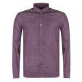 Mens Mahogany Gingham L/s Shirt 32031 by Fred Perry from Hurleys