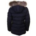 Womens Amiral Authentic Fur Hooded Smooth Jacket