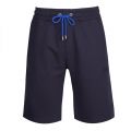 Mens Dark Blue Embossed Logo Sweat Shorts 42764 by BOSS from Hurleys