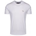 Mens Optical White Small Peace Badge Slim S/s T Shirt 39385 by Love Moschino from Hurleys