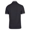 Mens Navy Textured Eagle S/s Polo Shirt 37014 by Emporio Armani from Hurleys