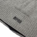 Toddler Grey Marl Branded Tab Knitted Hat 76079 by BOSS from Hurleys