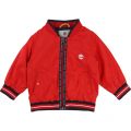 Boys New Red Branded Zip Through Jacket 7779 by Timberland from Hurleys